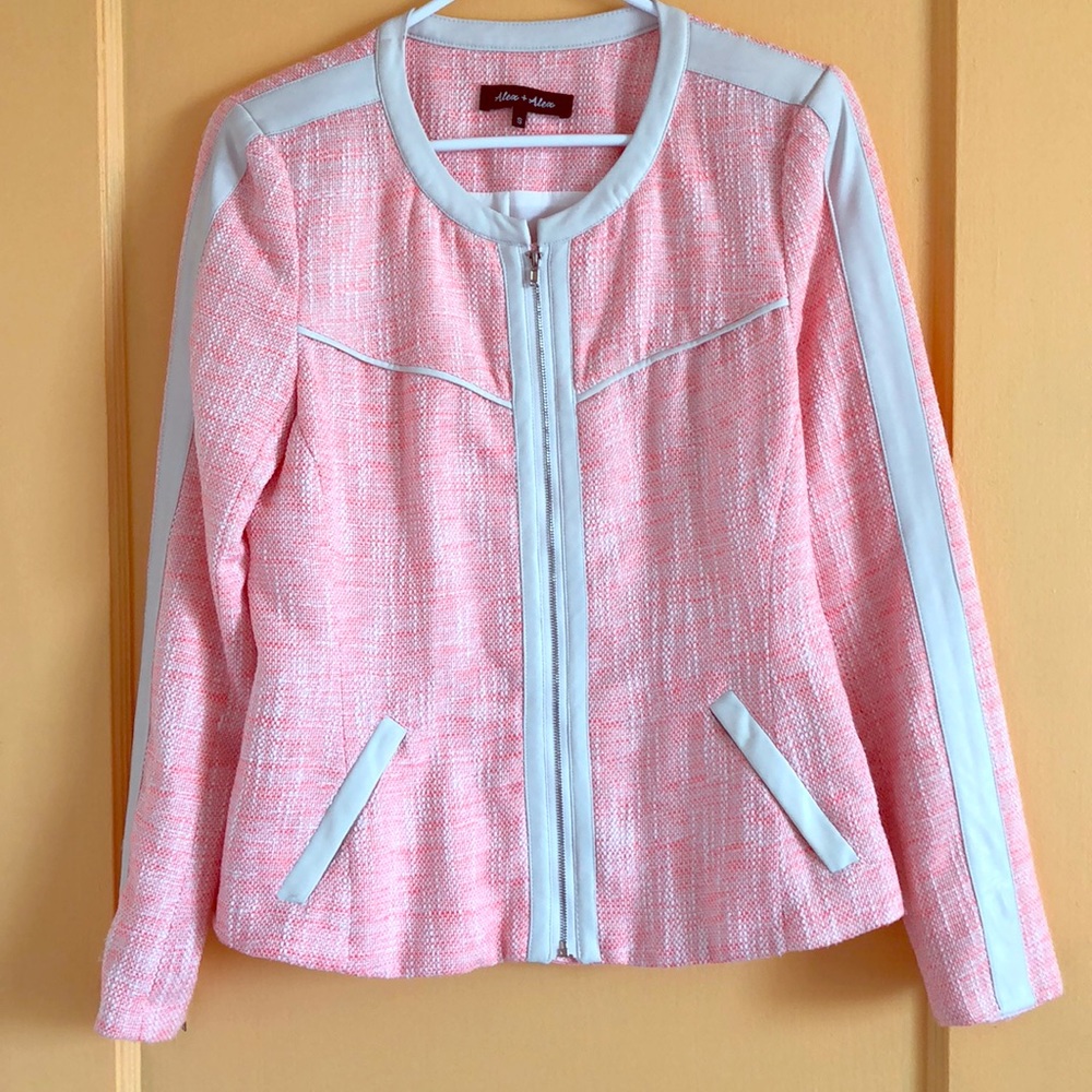 White and Coral Jacket